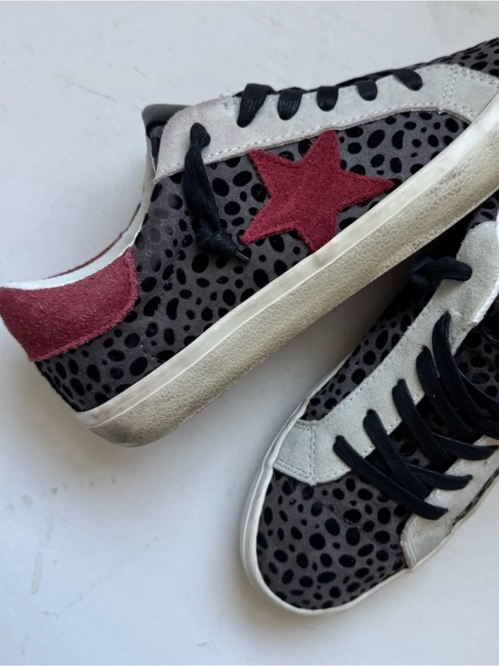 Steve Madden NY90 Philosophy Calf Hair Animal Print Sneakers